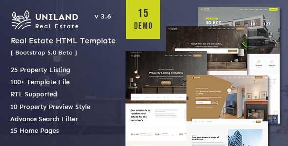 Uniland 1.0.1 - Real Estate Template