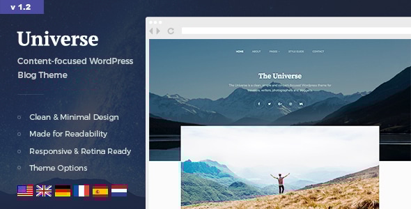 Universe 1.2.2 - Clean & Minimal WordPress Blog Theme