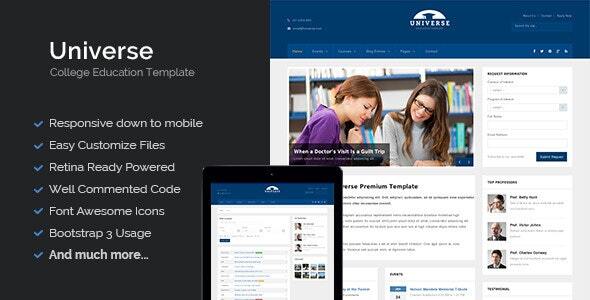 Universe 3.0 - Education College Responsive Template