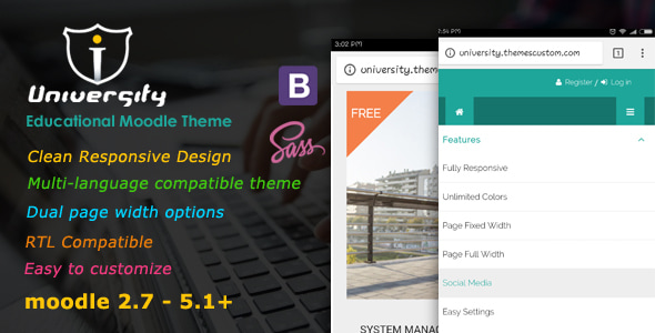 University 2.7 - Responsive Moodle Theme
