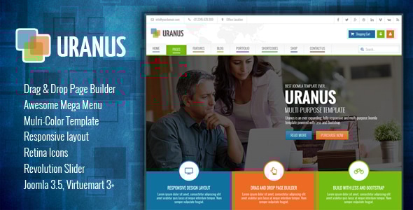 Uranus 3.6.5 - Responsive Colorful Virtuemart Joomla Template