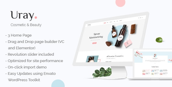 Uray 1.2.5 - Cosmetic & Beauty Shop WordPress WooCommerce Theme