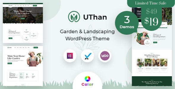 Uthan - Landscaping Gardening WordPress theme  RTL