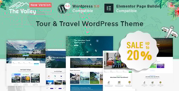 Valley 2.6 - Tour & Travel Agency WordPress Theme