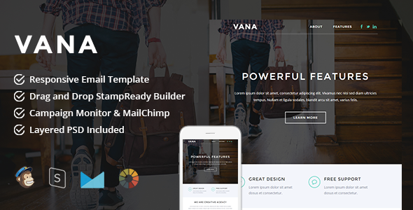 Vana 1.1 - Responsive Email  StampReady Builder