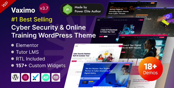 Vaximo 3.7 - Cybersecurity Services & Web Security Training WordPress Theme