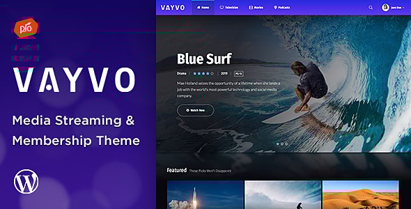 Vayvo 6.7 - Media Streaming & Membership WordPress Theme