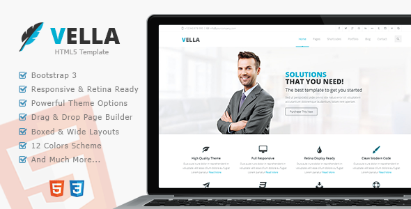 Vella 1.03 - Premium Multipurpose Responsive Template
