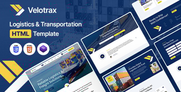 Velotrax - Logistics & Transportation HTML Template
