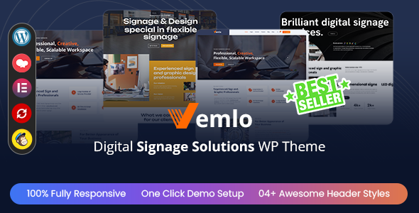 Vemlo 6.7.38 - Digital Signage Services WordPress Theme