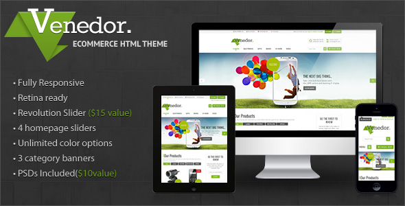 Venedor 1.1 - Premium Bootstrap Ecommerce HTML5 Template