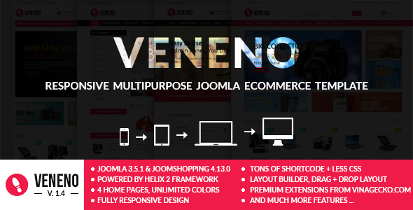 Veneno 1.0.0 - Multipurpose Joomla eCommerce Template