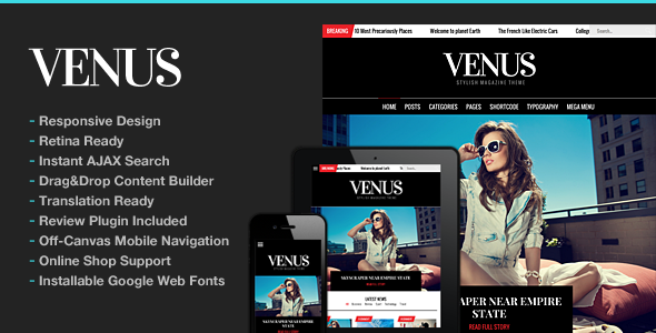 Venus 1.0 - News Magazine Blog WordPress