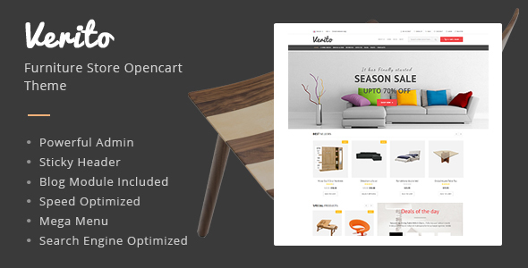 Verito 2.3.0.2 - Furniture Store Responsive OpenCart Theme