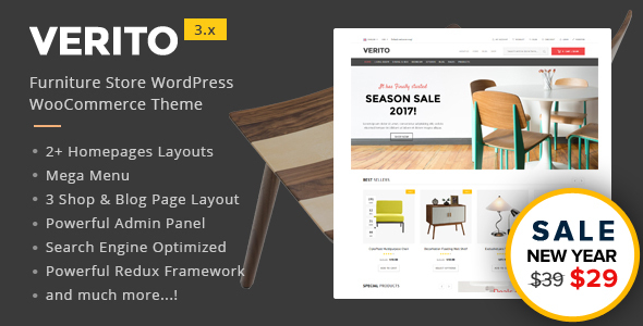 Verito 5.4 - Furniture Store WooCommerce WordPress Theme