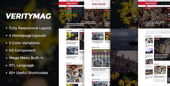 VerityMag 3.10.1 - Creative NewsMagazine Joomla Template