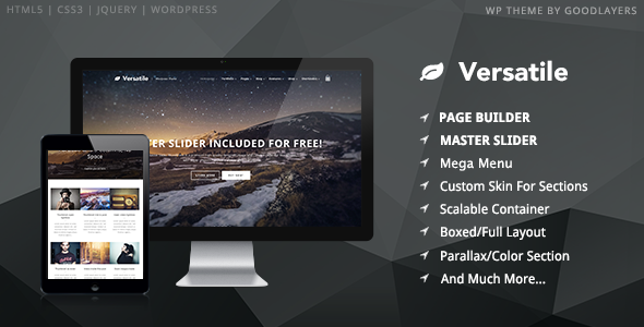 Versatile 6.8 Responsive Multi-Purpose WordPress