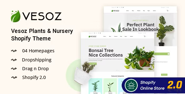 Vesoz 3.0 - Plants And Nursery Shopify Theme