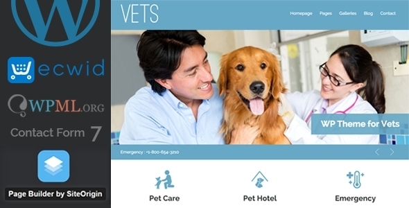 VETS 3.5 - Veterinary Medical Health Clinic WP Theme
