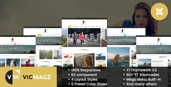 VicMagz 3.10.1 - Multipurpose NewsMagazine Joomla Template