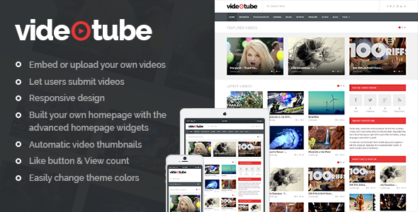 VideoTube 7.8 - Responsive Video WordPress Theme