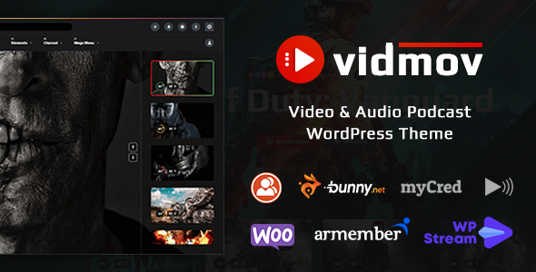 VidMov 2.3.9 - Video WordPress Theme