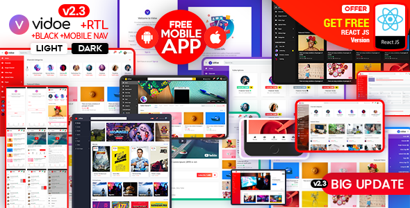 VIDOE - Video Streaming Website HTML React Template