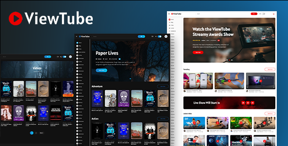 ViewTube 1.3.5 - Video Streaming WordPress Theme