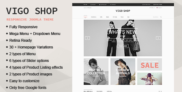 Vigo Shop 3.6.5 - Responsive & Multipurpose Joomla Theme
