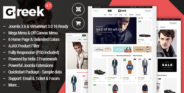 Vina Greek 3.0.6 - Fashion VirtueMart 3 Template
