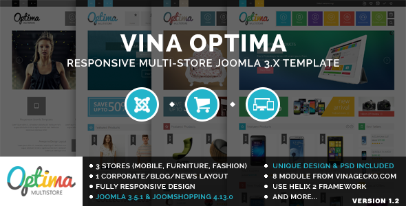 Vina 1.0.0 - Optima  Multi-Store Joomla 3.x Template