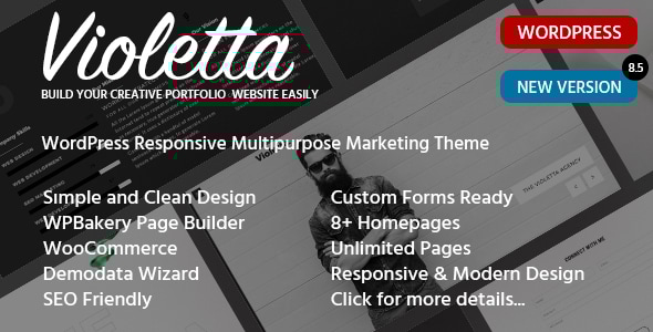 Violetta 3.0 - Personal Portfolio WordPress Theme