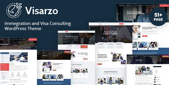 Visarzo  Immigration and Visa Consulting WordPress Theme