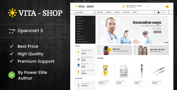 Vita Shop 2.0.1.1 - Opencart Responsive Theme