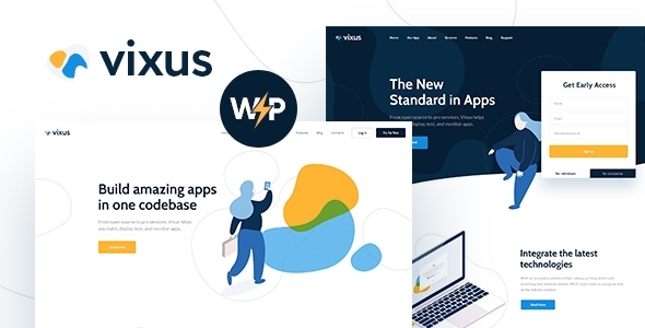 Vixus 1.0.16 - Startup & Mobile App WordPress Landing Page WordPress Theme