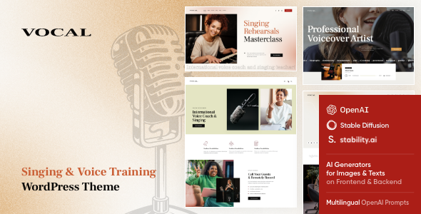 Vocal 1.17 - Singing & Voice Artist WordPress Theme