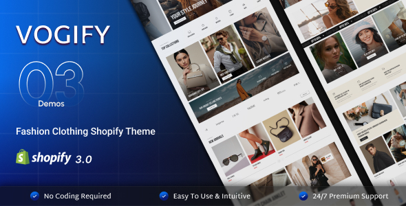 Vogify  Multipurpose Shopify Theme OS 3.0 (Theme Block)