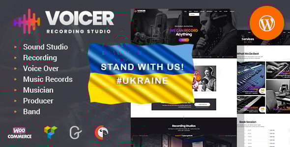 Voicer 1.4.7 - Recording and Sound Studio WordPress Theme