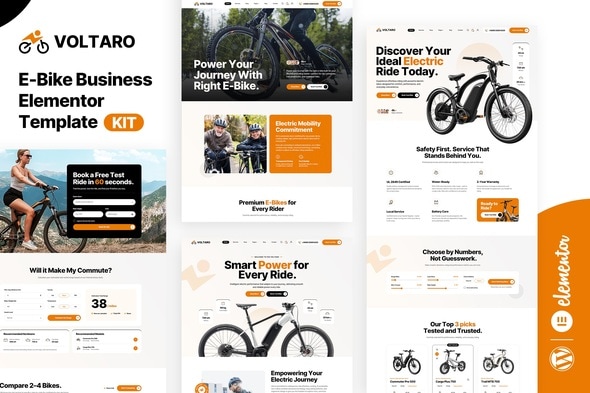 Voltaro - E-Bike Business Elementor Template Kit