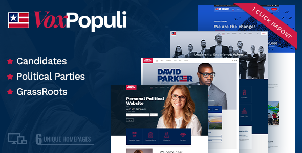 Vox Populi 3 - Political Party & Candidate WordPress Theme