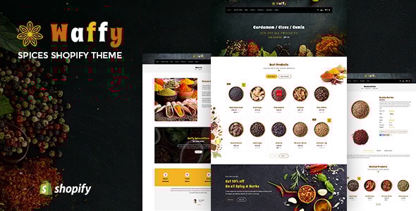 Waffy  Spices Dry Fruits and Nuts Organic shop Shopify Theme