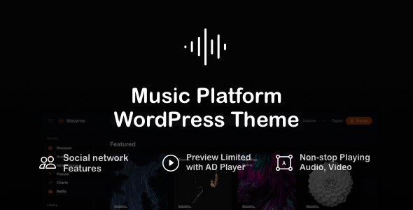 Waveme 4.1 - Music Platform WordPress Theme
