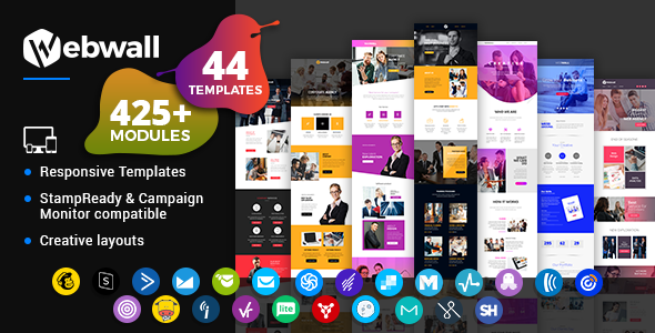 Webwall - Business Responsive Email Template  StampReady & CampaignMonitor compatible files