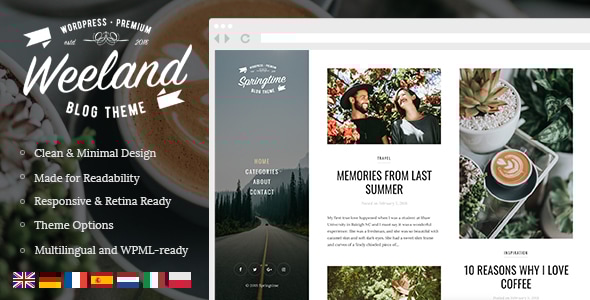 Weeland 1.5.2 - Masonry Lifestyle WordPress Blog Theme