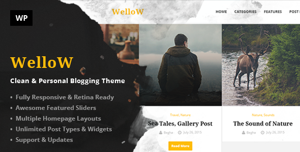 Wellow 6.8 - Clean & Personal Blogging Theme