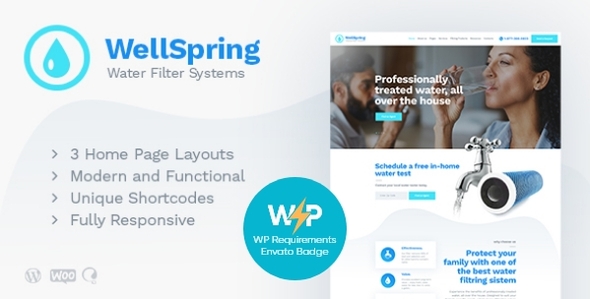WellSpring 1.2.5 - Aqua Filters & Drinking Water Delivery WordPress Theme