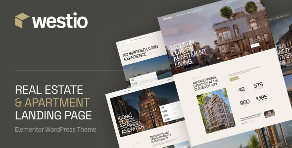 Westio 1.0.0 - Real Estate & Apartment Landing Page WordPress Theme