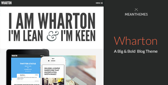 Wharton 1.3.1 - A Big & Bold WordPress Blog Theme