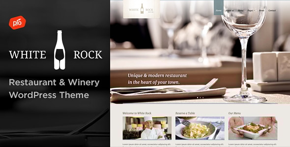 White Rock 1.4 Restaurant & Winery WordPress Theme