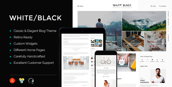 WhiteBlack 1.2.1 - A Responsive WordPress Blog Theme